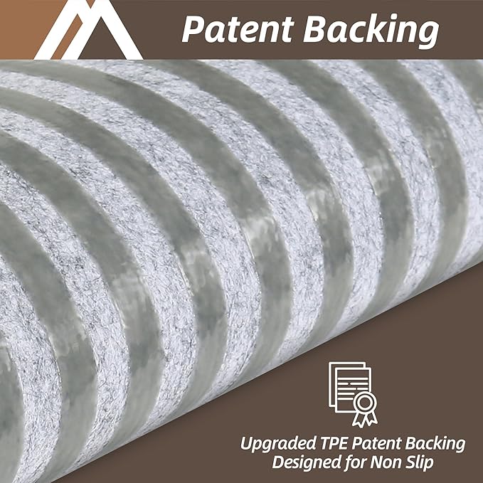 COSY HOMEER Edging Stair Treads Non-Slip Carpet Mat 28inX9in Indoor Stair Runners for Wooden Steps, Edging Stair Rugs for Kids and Dogs, 100% Polyester TPE Backing (10pc, Brown)