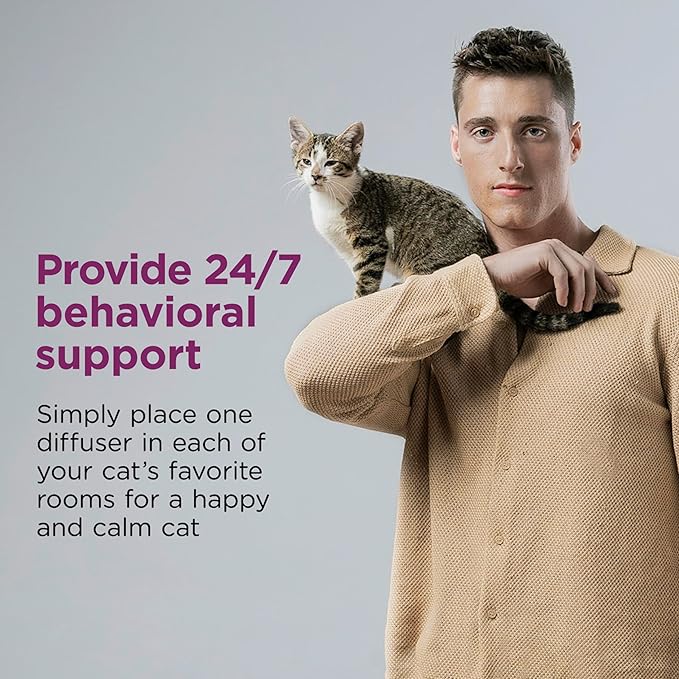 Comfort Zone Savings Kit: 2 Cat Calming Diffusers & 2 Refills; Cat Pheromones Help Anxiety; Reduce Stress, Urine Marking, Scratching
