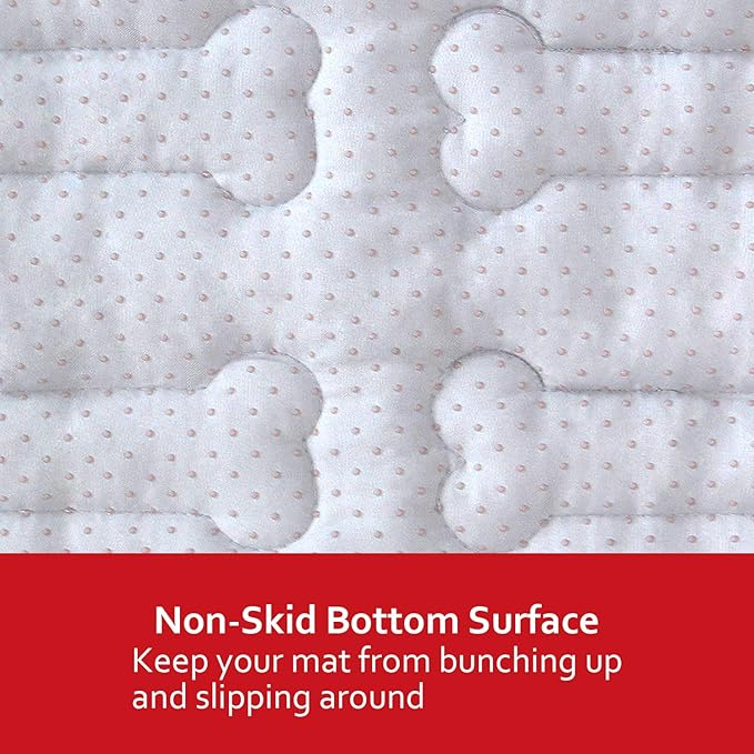 Dog Crate Mat (48" X 30"), Soft Dog Bed Mat with Cute Prints, Personalized Crate Pad, Anti-Slip Bottom, Machine Washable Kennel Pad