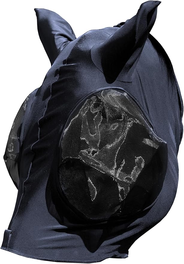Equinavia Bug Out Fly Mask | Against Flies, Insects, UV Rays - Carbon Grey - Cob