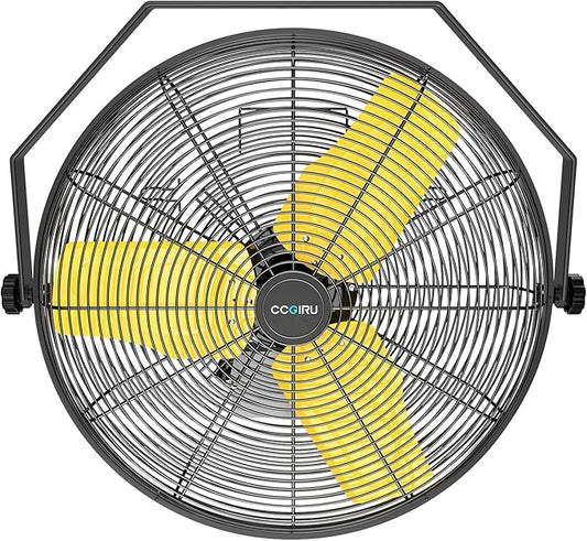 9200 CFM 24" Industrial Wall Mount Fans, High Velocity 2-Speed Professional Metal Fan with Sealed Motor, Heavy Duty Barn Wall Fan for Garage, Commercial, Warehouse, Greenhouse, UL Listed