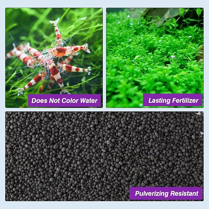 Upgraded Aquarium Soil Water Grass Mud, Ideal for Fish Tank Aquascaping Aquarium Substrate Soil for Plants and Shrimps, No Need to Wash (17.6 Pounds)