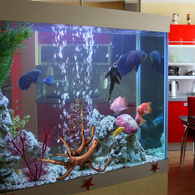 majoywoo Natural Driftwood for Aquarium Decor Fish Tank Decorations, Assorted Spider Wood Branch 7-11" 3 Pcs, Reptile Decor