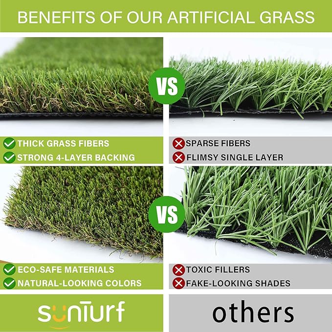 Dog Grass Pads 6 x 8 FT Artificial Grass Pee Pads for Dogs Potty Fake Grass Rug Turf Mat for Dogs Training Indoor Outdoor Garden Lawn Artificial Grass Rug