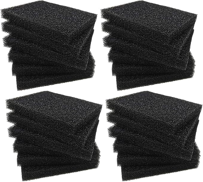 Aquarium Bio Fitler Media Sponge, 6.28 x 5.5 x 0.78 inch 24 Pcs Foam Filter Pad Inserts for ML350