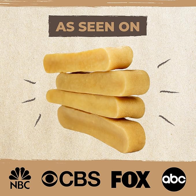 Mighty Paw Yak Cheese Chews for Dogs | All-Natural Long Lasting Pet Treats. Odorless and Great for Oral Health. Limited-Ingredient Chews for Puppies & Power-Chewers (Small, 5 Pack)