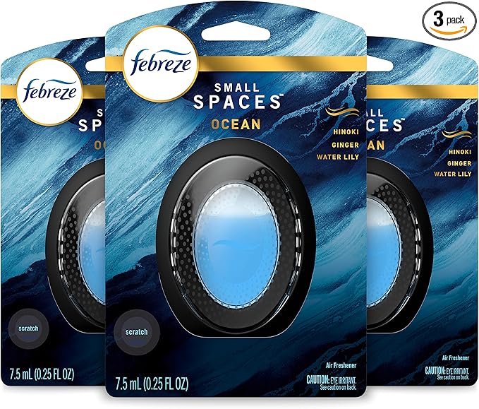 Febreze Small Spaces, Ocean, .25 fl. oz., Pack of 3