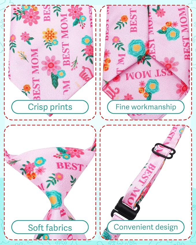 PET SHOW 10 Pack Holiday Big Dog Ties Neckties for Large Breed Dogs XL Adjustable Grooming Accessories Neck Ties Bowties Girl Boy Pets Festival Costumes Wedding Party Gift Favor