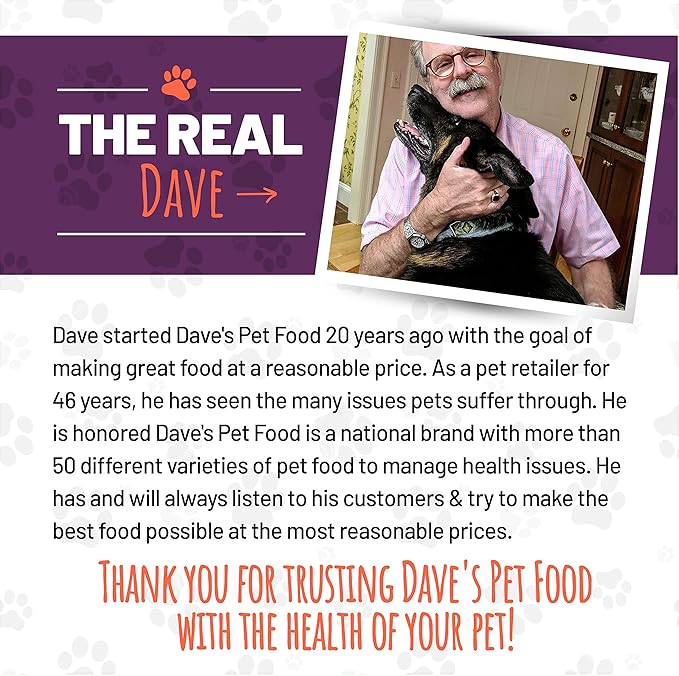 Dave's Pet Food Kidney Care Dog Food (Tuna Pate), New Recipe! Wet Renal Dog Food, Low Phosphorus, Renal Kidney Support, Vet Formulated, 5.5 oz, (12 Pack)