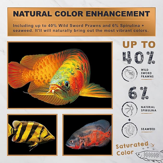 Ultra Fresh Monster Fish Food, Wild Sword Prawns, Floating Sticks for Oscars, Bass, Large Cichlids and Tropical Fish, Carnivorous Jumbo Stick 3.53 oz