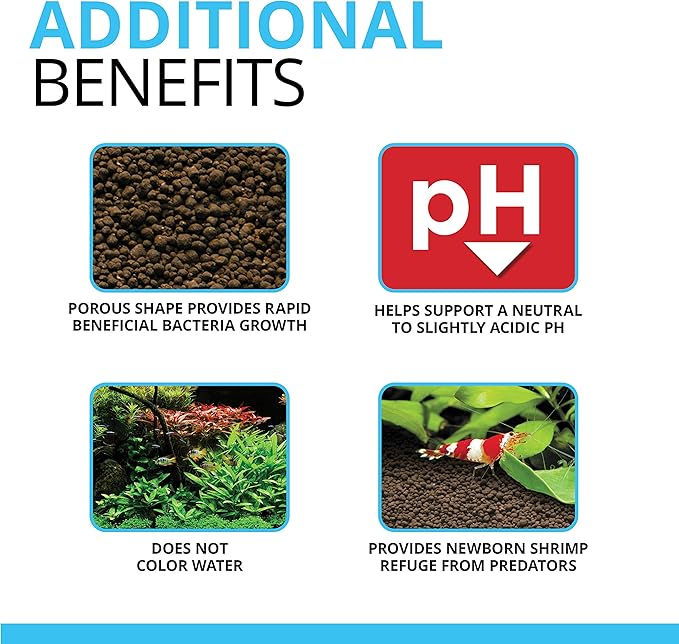 Fluval 12695 Plant and Shrimp Stratum for Freshwater Fish Tanks, 17.6 lbs. – Aquarium Substrate for Strong Plant Growth, Supports Neutral to Slightly Acidic pH