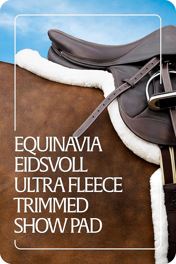 Equinavia Eidsvoll Shaped English Saddle Pad for Show Jumping with Ultra Fleece Trim