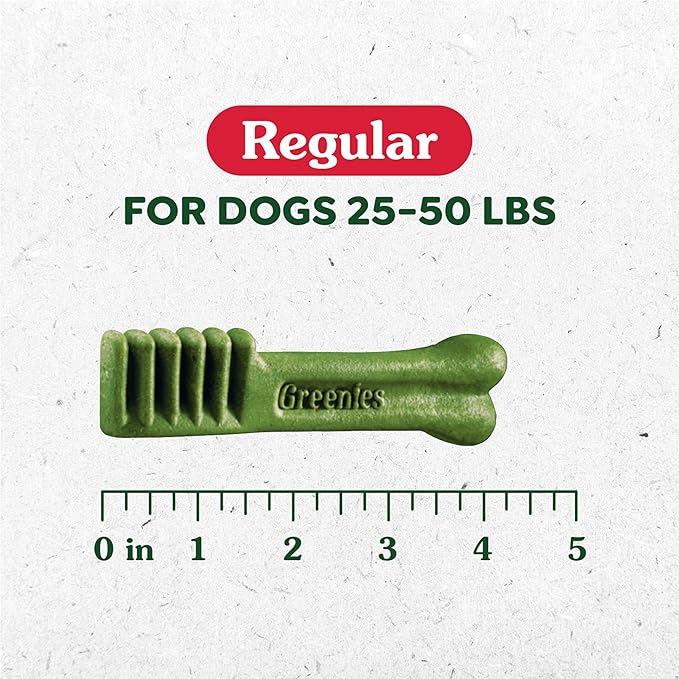 Greenies Original Regular Dental Dog Treats, (4) 18 ct Packs (72 Treats Total)