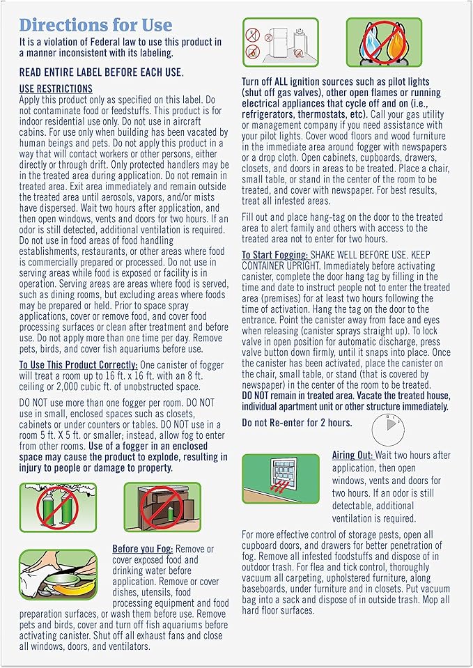PetArmor Home Fogger, Kills Fleas, Ticks, Mosquitoes & Other Listed Insects, Helps Eliminate Pet Odor, Clean Fresh Scent, Protects for 7 Months, 3 2oz Canisters