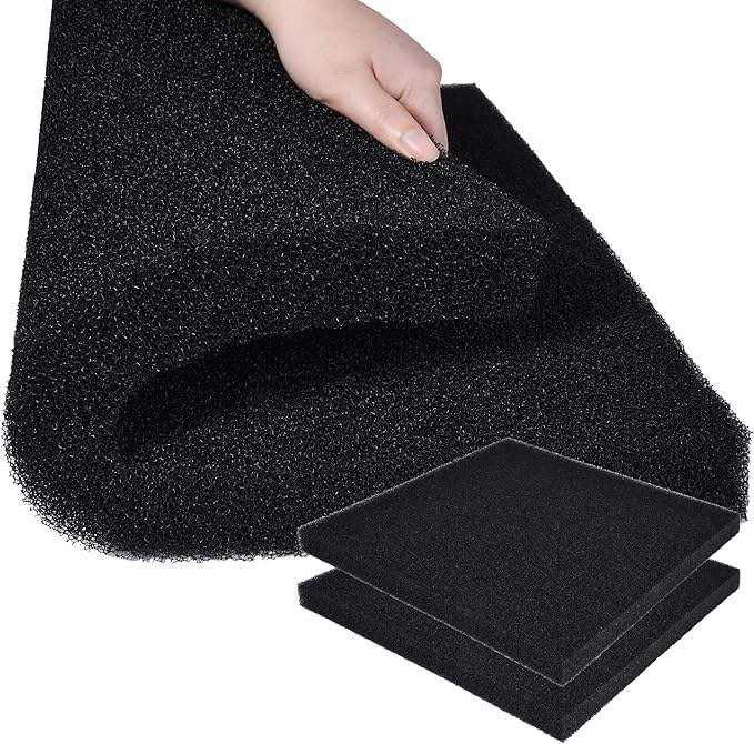 Hipanda 2 Pack Aquarium Bio Filter Sponge Pad 20"x20"x1.5",20PPI, Bio Filter Media Foam Pad Sponges, Cut-to-Size Open Cell Foam Sheet for Fish Tank