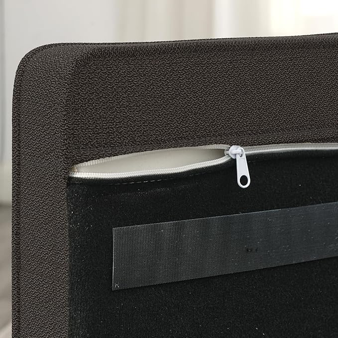 Dog Sofa Couch for Medium to Large Dogs, Memory Foam Pet Sofa Couch with Washable Fabric, Durable Elevated Dog Bed with Legs, Removable Cushion for Medium and Large Dogs, Dark Brown