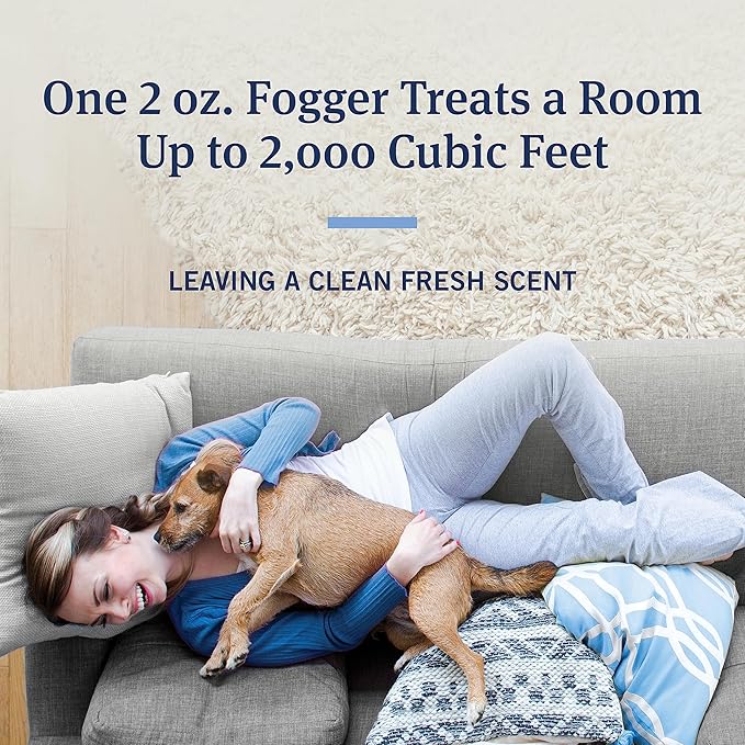 PetArmor Home Fogger, Kills Fleas, Ticks, Mosquitoes & Other Listed Insects, Helps Eliminate Pet Odor, Clean Fresh Scent, Protects for 7 Months, 3 2oz Canisters