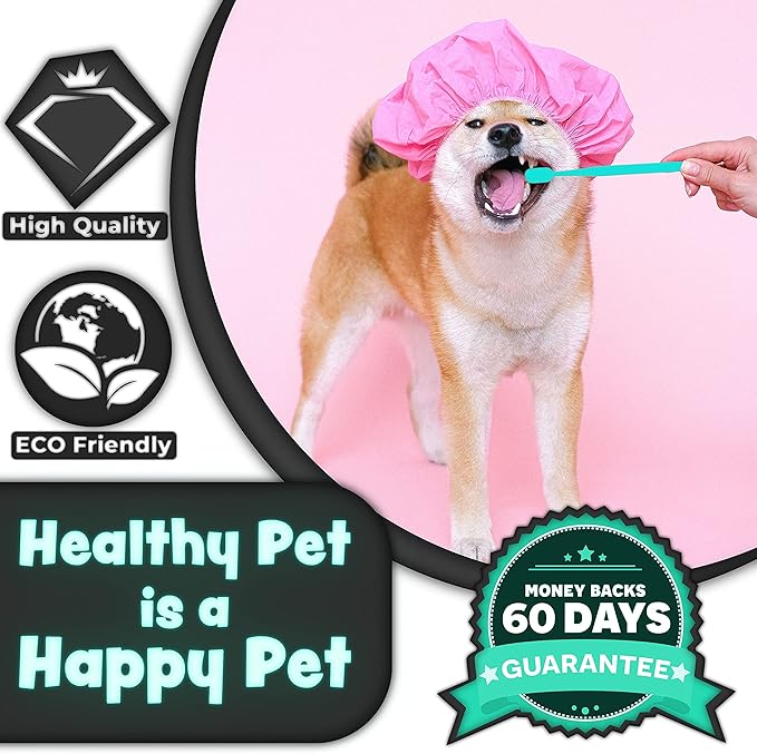 H&H Pets Toothbrush for Small Dogs & Cats - Soft and Extra Small Toothbrush Designed for Cats, Puppies, and XS Breed Dogs Like Teacups, Chihuahuas, Yorkshire, and Poodle, 4 Count Pack