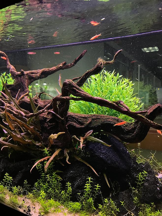 BEGONDIS Aquarium Decorations Fish Tank Artificial Green Water Plants Made of Soft Plastic